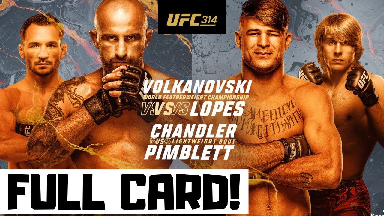 UFC 314 Predictions Volkanovski vs Lopes Full Card Betting Breakdown