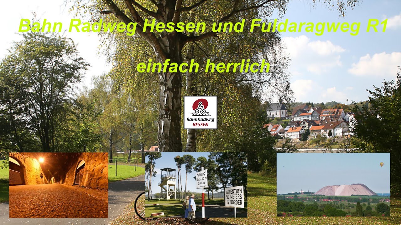 Bahnradweg Hessen mit dem Fahrrad auf ehemaligen Bahntrassen Fuldaradweg von Fulda nach Bad Hersfeld