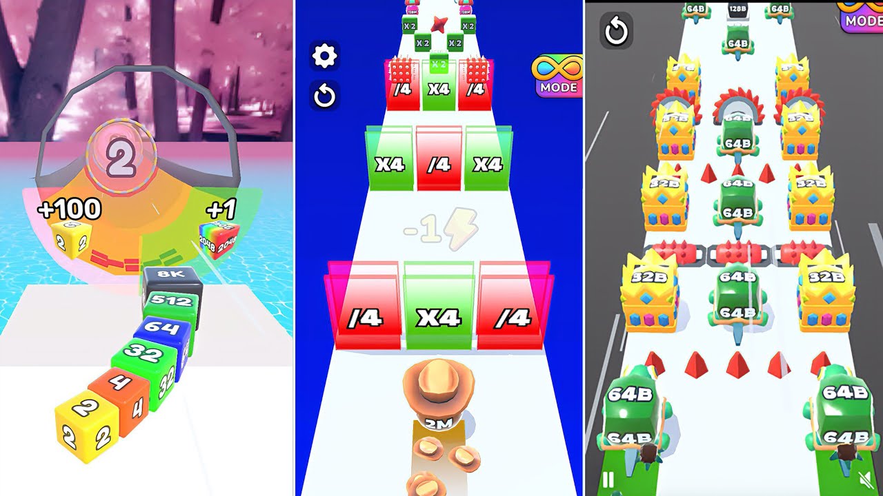 Jelly Run 2048 vs Jelly Tube Run 2048 | Crazy Merge Showdown 