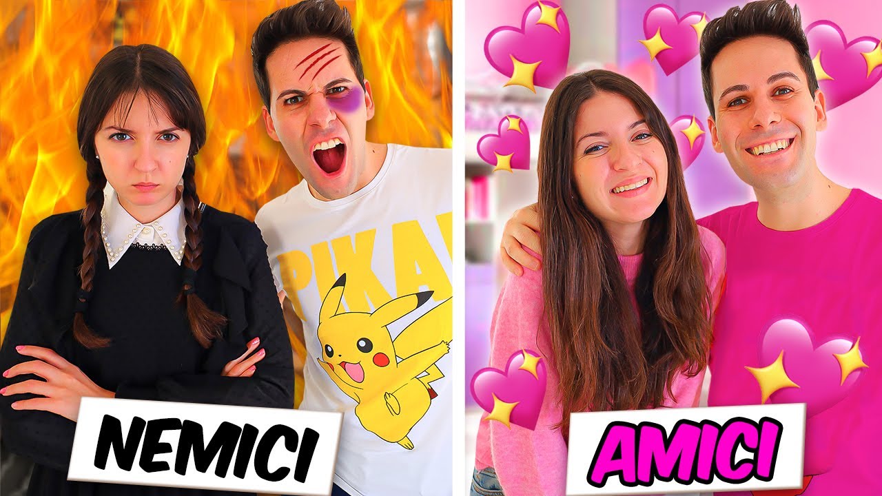AMICI vs NEMICI con MERCOLEDÌ della FAMIGLIA ADDAMS!! *3 TIPI DI AMICI*