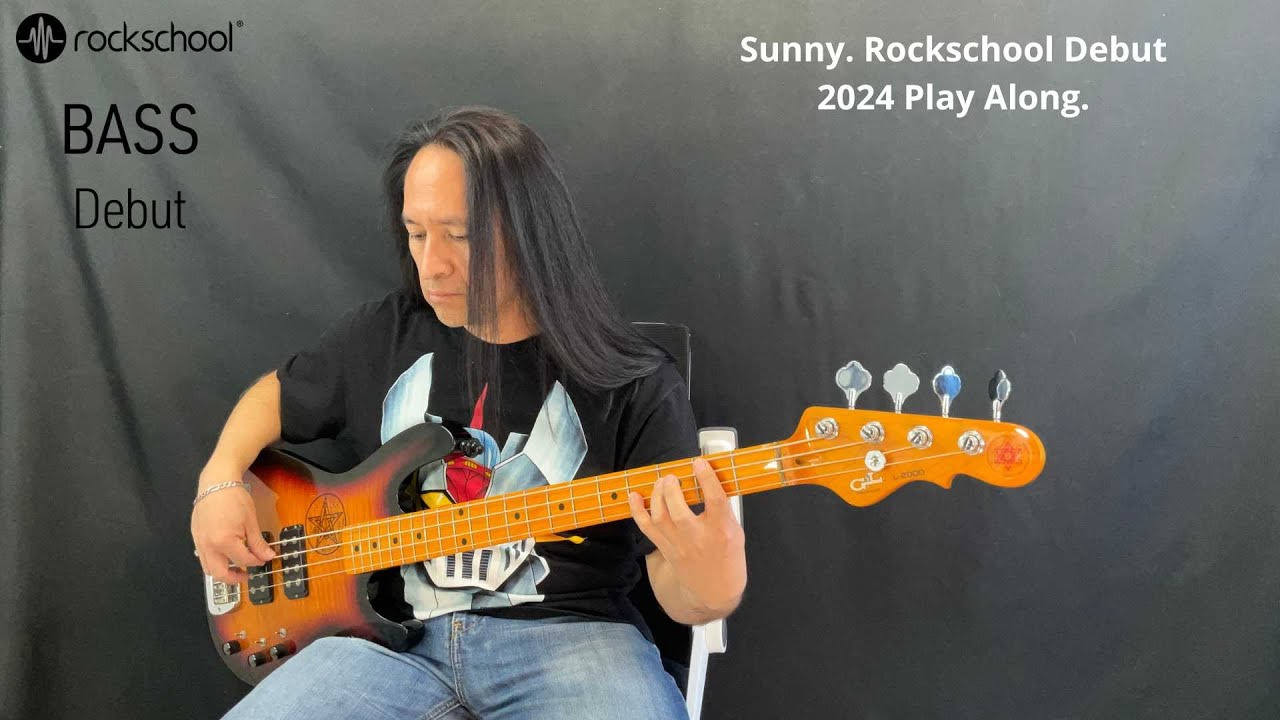 Sunny. Rockschool Bass Debut 2024. Play Along