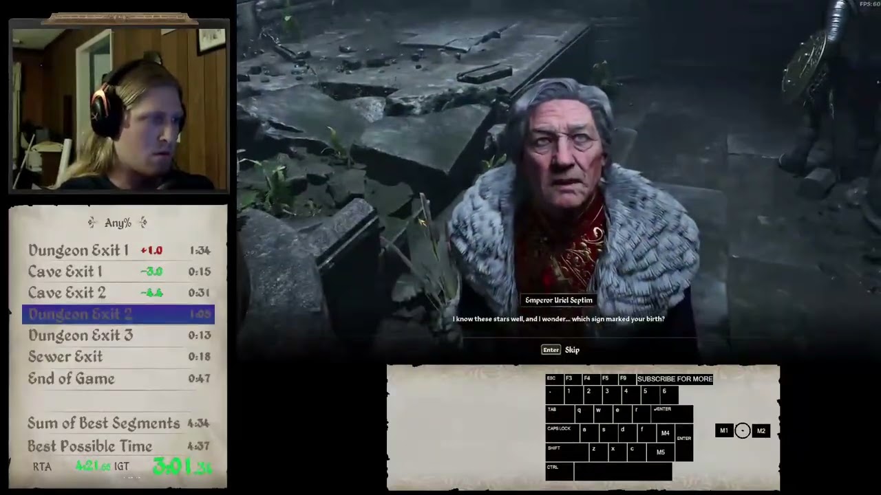 The Elder Scrolls IV: Oblivion Remastered - Any% 4:47 [PB]