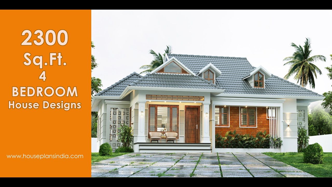Modern 2300 Sq Ft 4BHK House Designs| Floor Plans & Exterior Tour