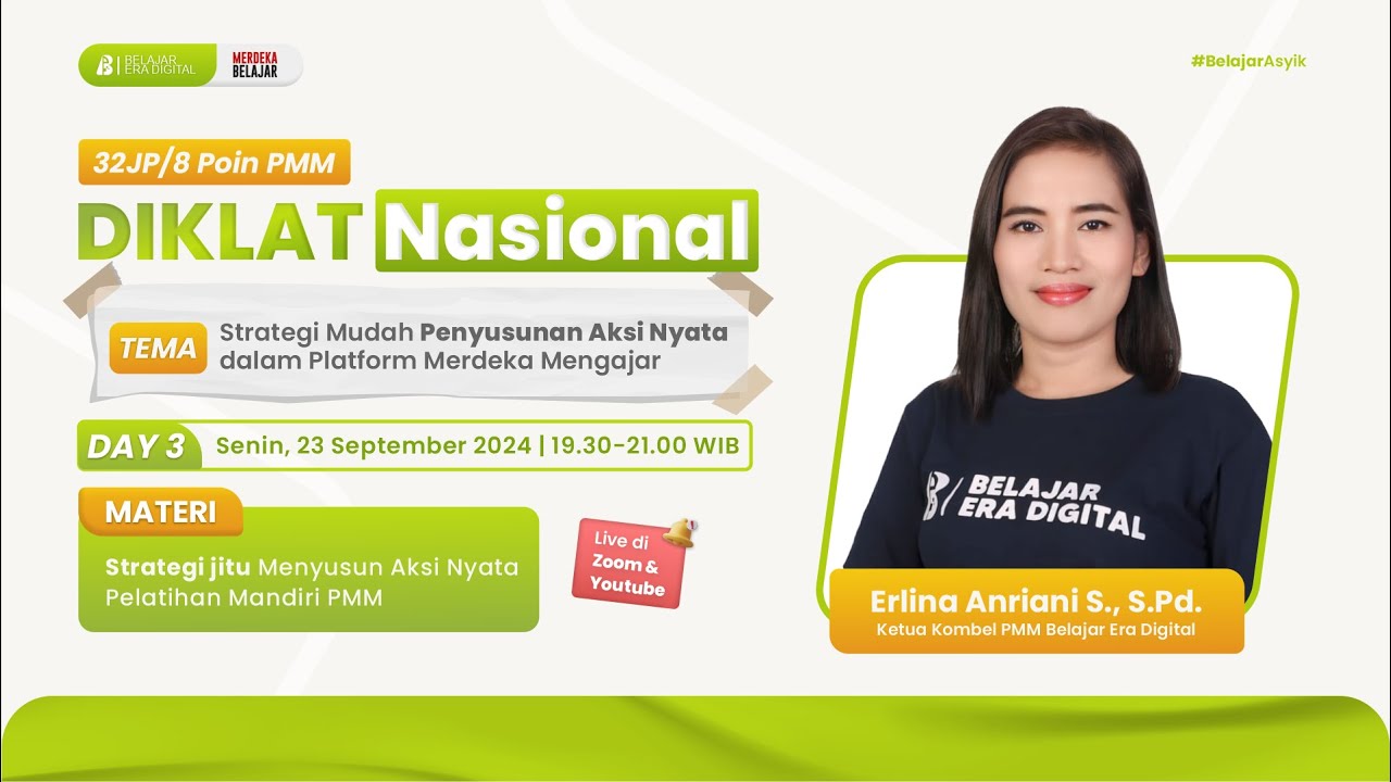 Diklat ! Strategi Jitu Menyusun Aksi Nyata Pelatihan Mandiri PMM