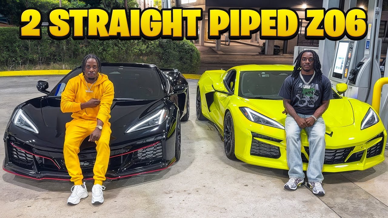 2 Straight-Piped C8 Corvette Z06 Terrorize Miami Streets at 3AM | Insane Exhaust Sounds