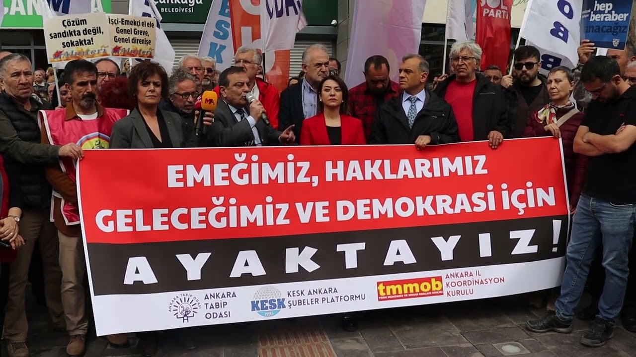 EMEĞİMİZ, HAKLARIMIZ, GELECEĞİMİZ VE DEMOKRASİ İÇİN AYAKTAYIZ!