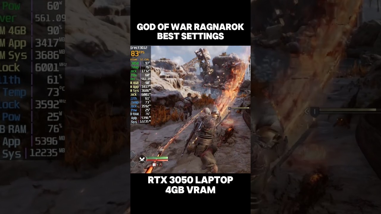 God of War Ragnarok Best Settings RTX 3050 Laptop