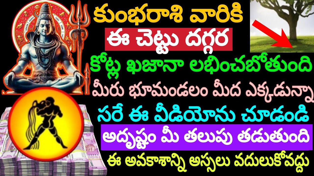 కుంభరాశి వారికి ఈ చెట్టు దగ్గర కోట్ల ఖజానా లభించబోతుంది మీరు భూమండలం మీద ఎక్కడున్నా సరే ఈ వీడియోను.