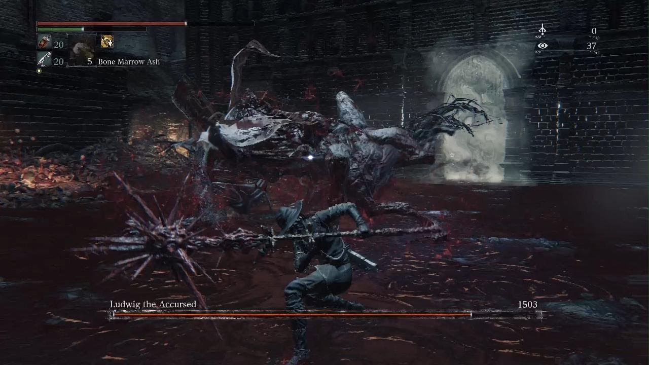 bloody mace meets Ludwig's face, repeatedly