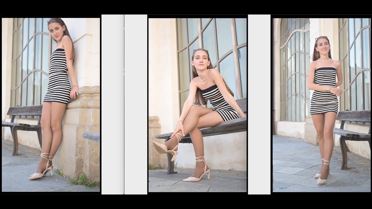 GLAMOUR MODELING EDITORIAL :Pantyhose, Stockings, Tights, Collant, Heels, Mini Dress (4K Vertical)