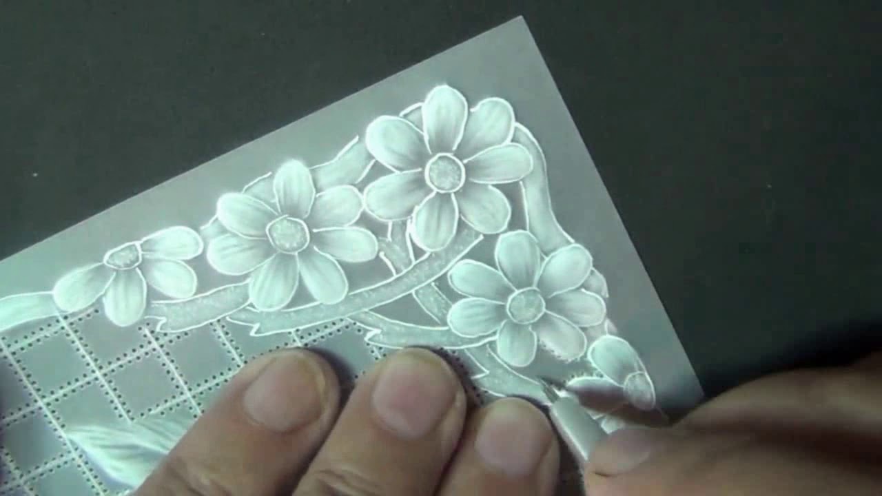 How to make a card of parchment - daisy. Parchment art #14.
