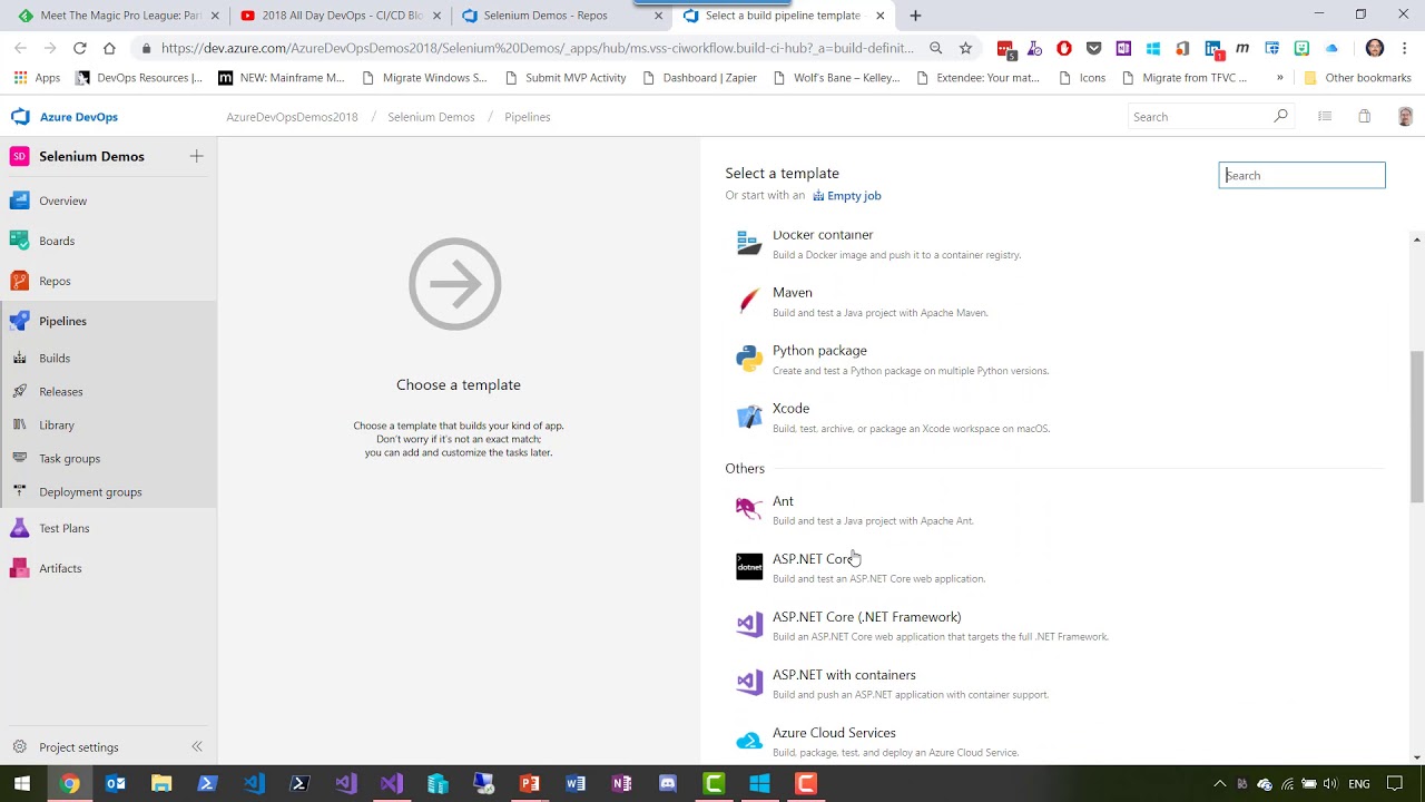 Running dotnet core Selenium Tests in Azure DevOps