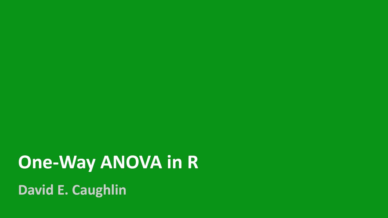 Однофакторный дисперсионный анализ в R