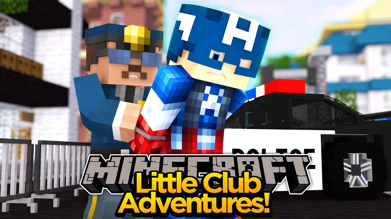 Minecraft Little club Adventures - Captain America Gets Arrested!!!