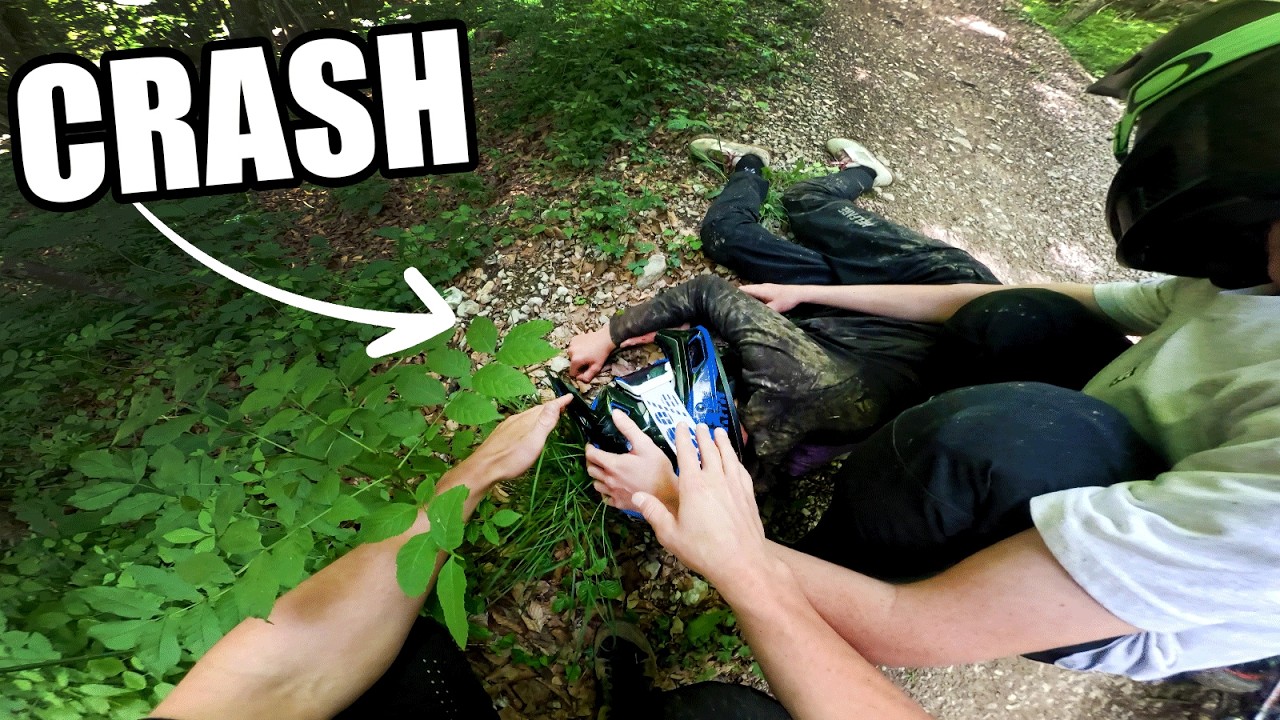 GROS CRASH au SERLIN TRAIL en VTT !!!