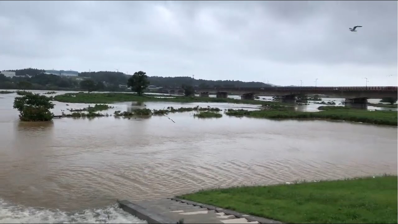 2023年7月16日の記録的大雨の秋田市の雄物川