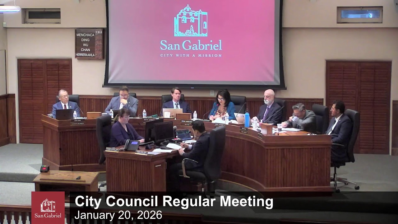 City Council Regular Meeting - January 20, 2026 - City of San Gabriel