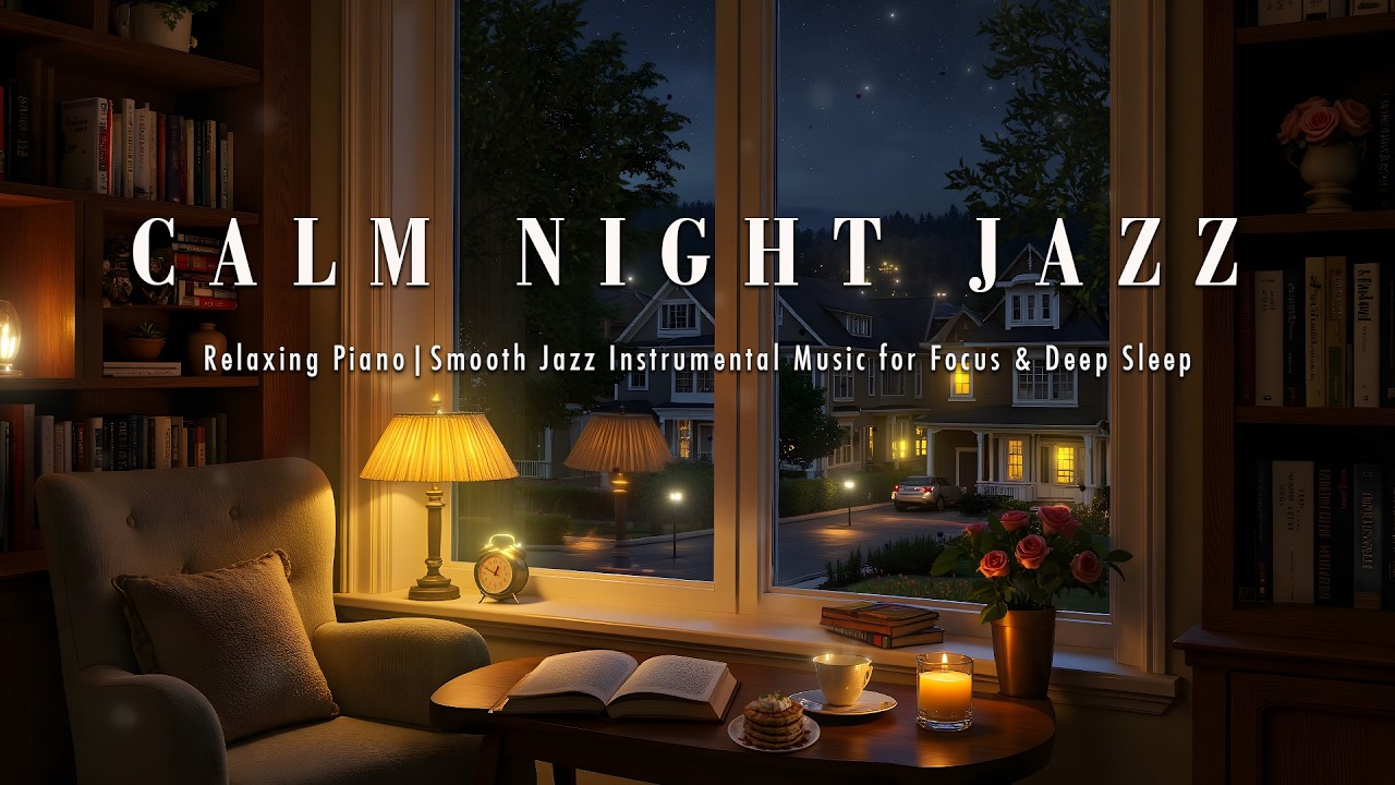 Calm Night Jazz Music | Relaxing Piano - Smooth Jazz Instrumental Music for Focus & Deep Sleep