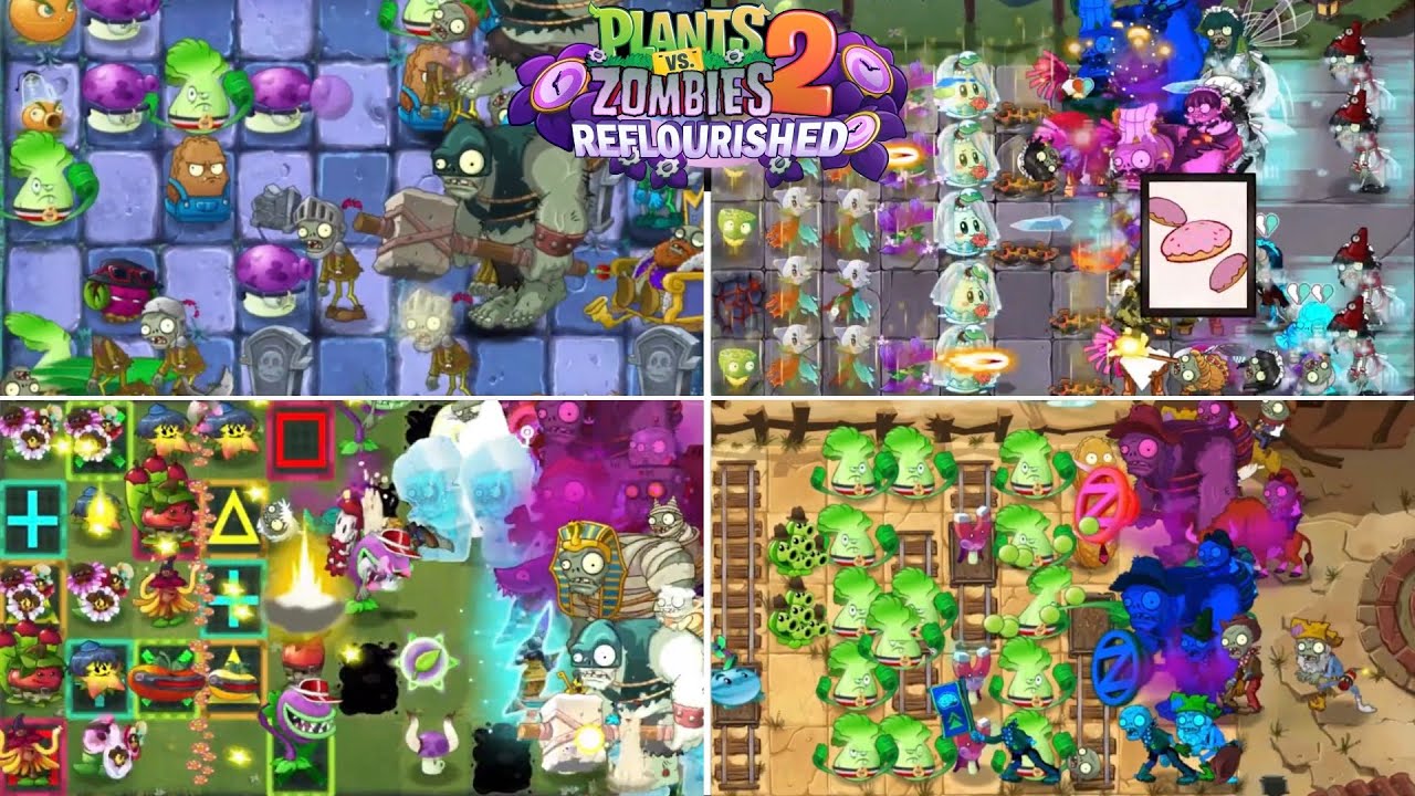 Plants vs. Zombies 2: Reflourished – All Expansion Gargantuar Stages (No PFs* & Premium Plants**)