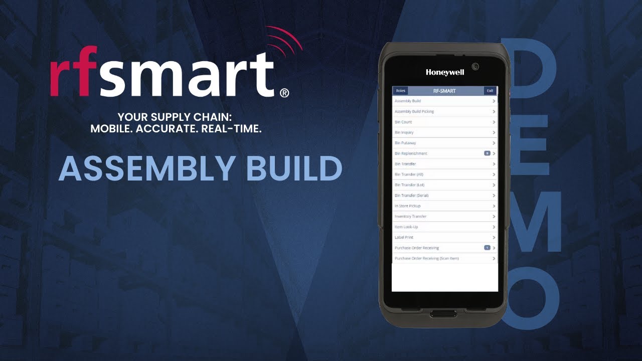 Assembly Build for NetSuite Manufacturing - RF-SMART Demo