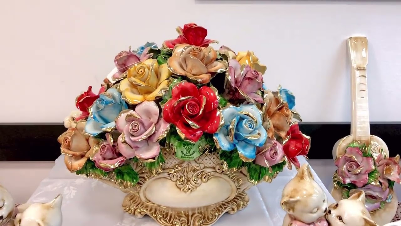 Capodimonte Ceramics & Porcelain & Tapestry Frames