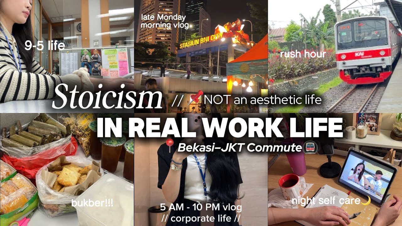 Realistic 9–5 Work Life in Jakarta | Bekasi–JKT Commute, Office Iftar & Stoicism | night self care🌙