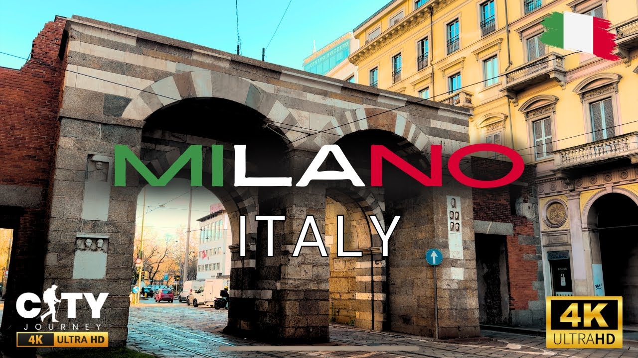 Milan Walking Tour 4K: Exploring Via Borgonuovo, Porta Nuova Arches & The Big Disk | Milano - Italy