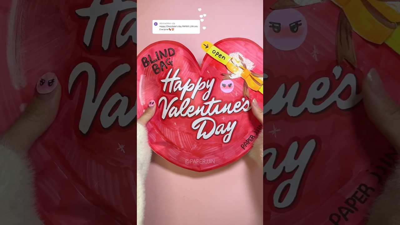 Happy valentine's day blind bag 발렌타인데이 블라인드백 #papercraft #diy #unboxing #valentinesday #chocolate