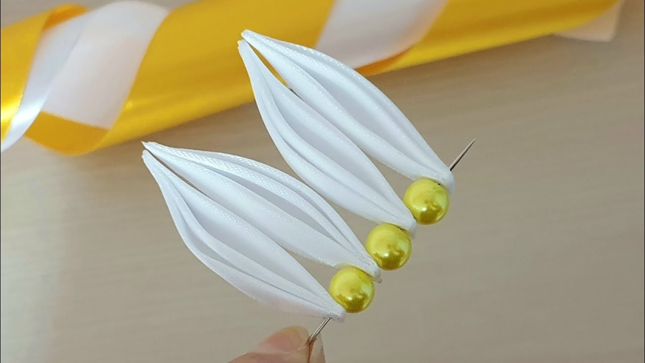Amazing Ribbon Flower Work - Hand Embroidery Flowers Design - Sewing Hacks - Easy Flower Making