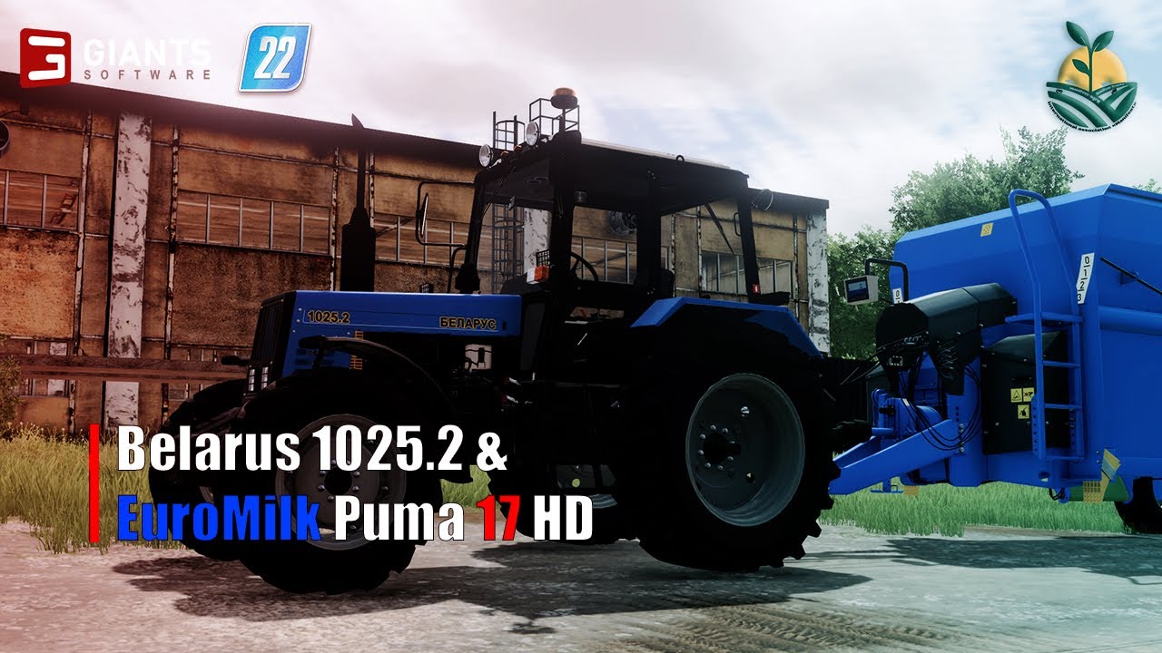 [ ▸ ] Утреннее кормление скота | 🚜 Belarus 1025.2 + Euromilc Puma 17 HD | #farmingsimulator