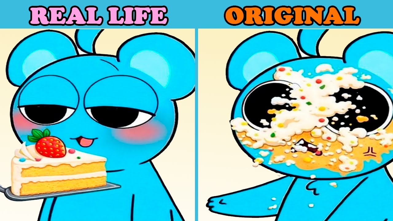 Cake Spoon Game For Sky 🤣 | Real Life vs Original