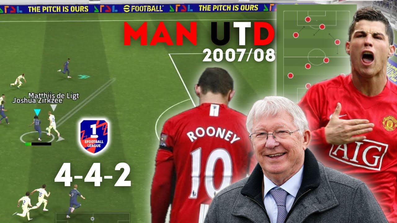 The GREATEST eFootball 2025 Formation 🐐 Sir Alex Ferguson Man Utd 2007/08 Retro Tactic