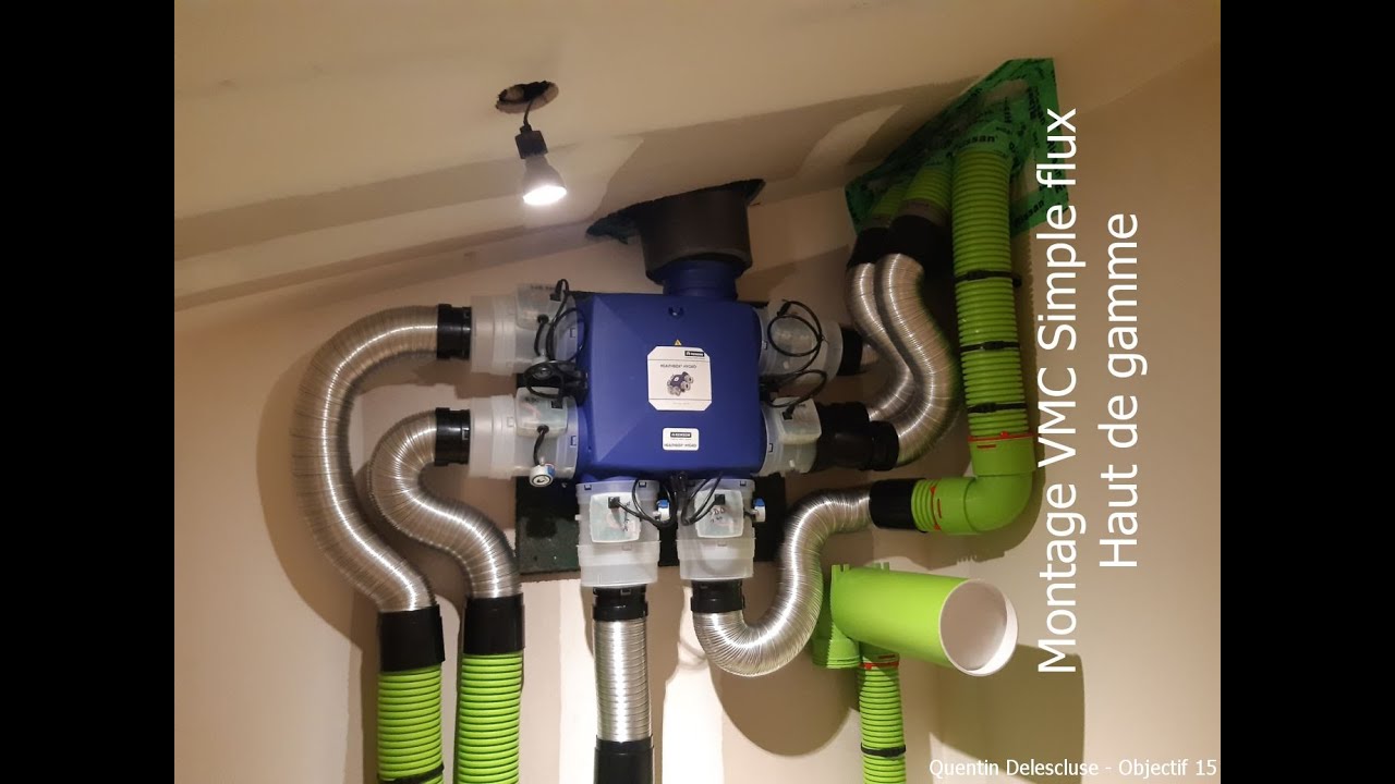 Montage d'une VMC simple flux Renson Healthbox Hygro à Rouen