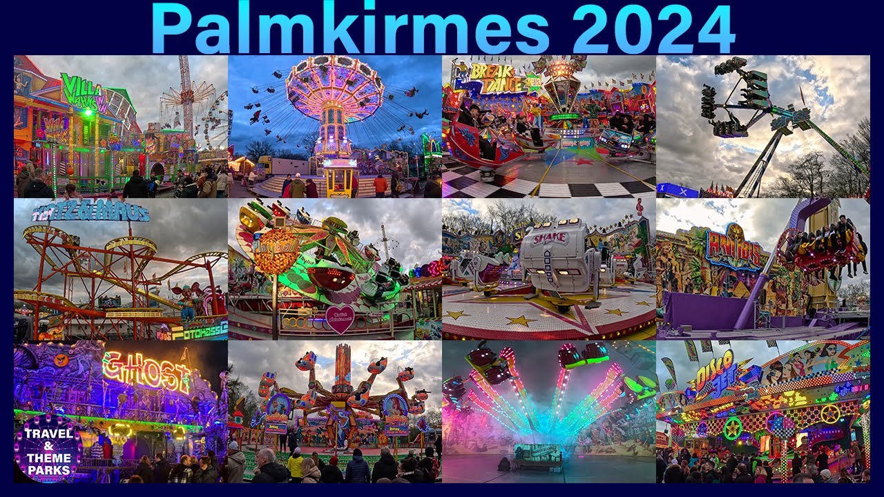 Palmkirmes Recklinghausen 2024🎡🎢Rundgang alle Fahrgeschäfte [4K]  🎠