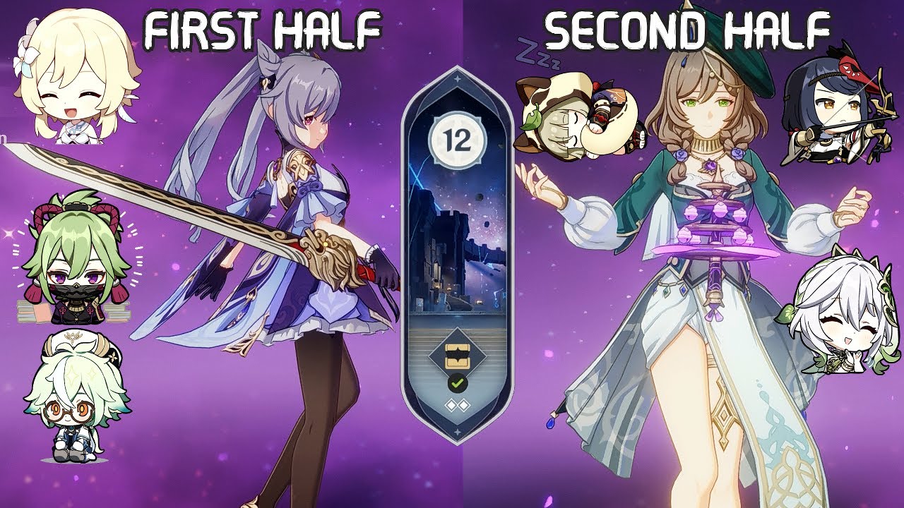 F2P Keqing aggravate & Lisayu super carry! 3.6 Abyss 12 (full 9 stars). リサ【原神】