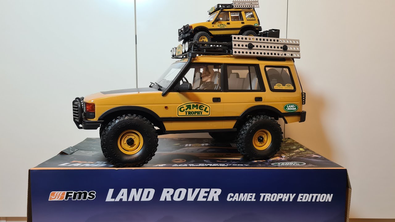 Unboxing and Test Drive of FMS FCX10 Land Rover Discovery Camel Trophy Edition