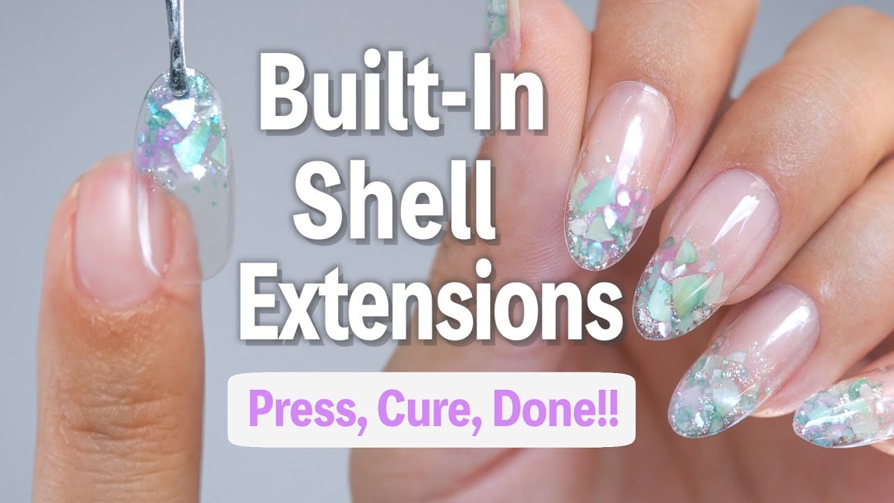 Fast & Easy Nail Extensions with Built-In Shell Art – Pro Finish!【ASKA NAILS】
