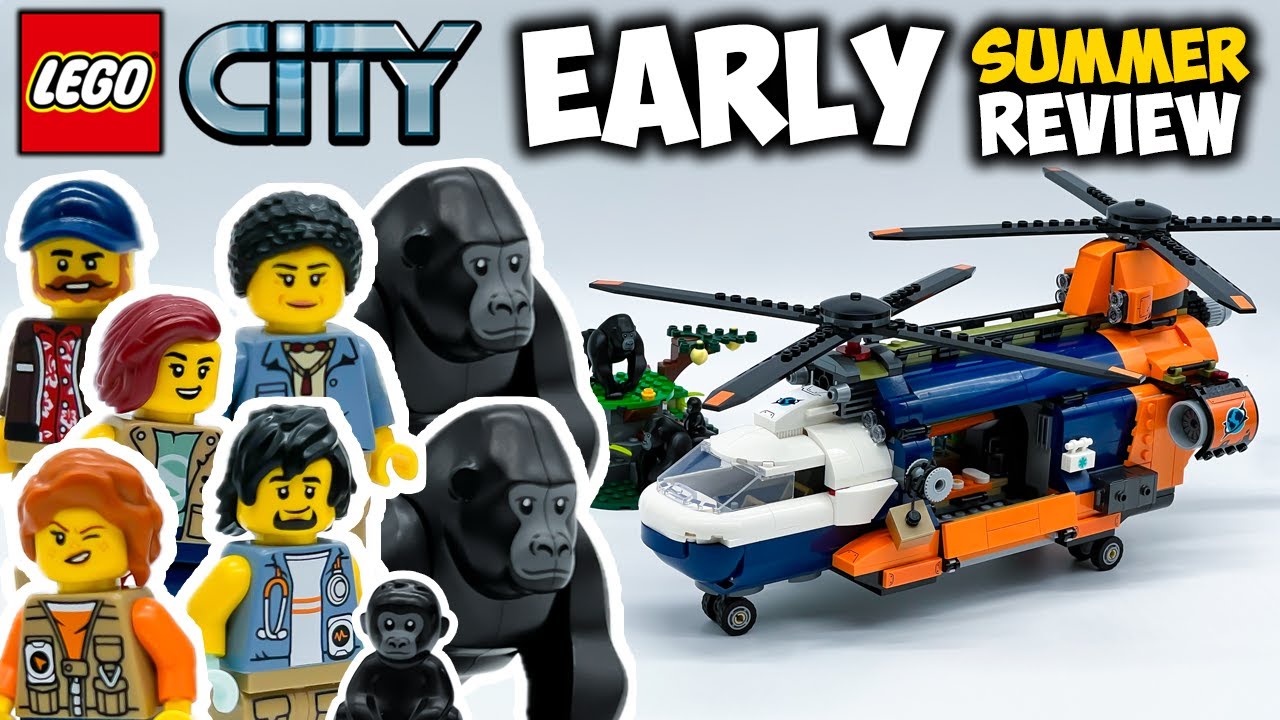 Lego Gorillas are HERE! | Jungle Explorer Helicopter at Base Camp Review! LEGO City Set 60421