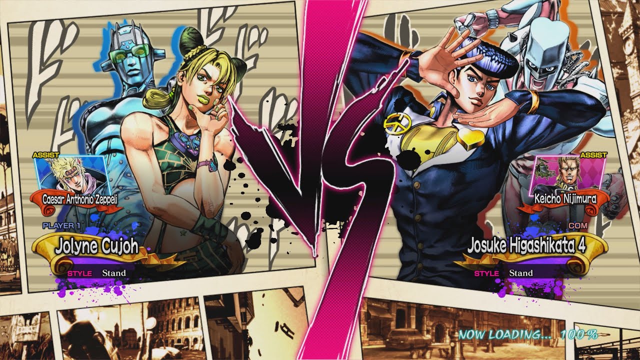 Джолин Куджо против Джосуке Хигашикаты 4 - Битва всех звёзд JoJo's Bizarre Adventure 2013