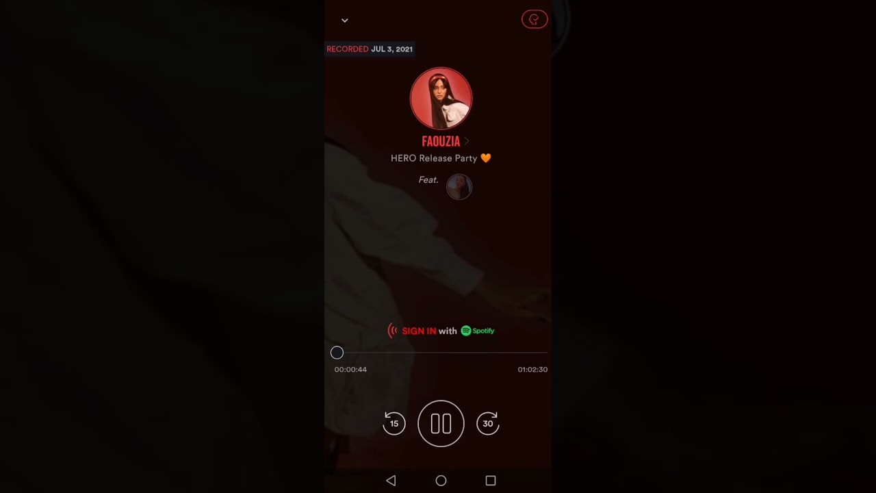 Faouzia Stationhead streaming Party | A New Concept For 