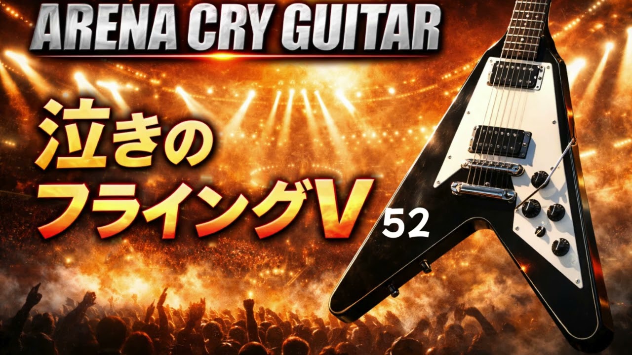 Into the Arena MSG風 Emotional Crying Guitar Solo 泣きのギター・アンセム｜Flying V インスト【52】