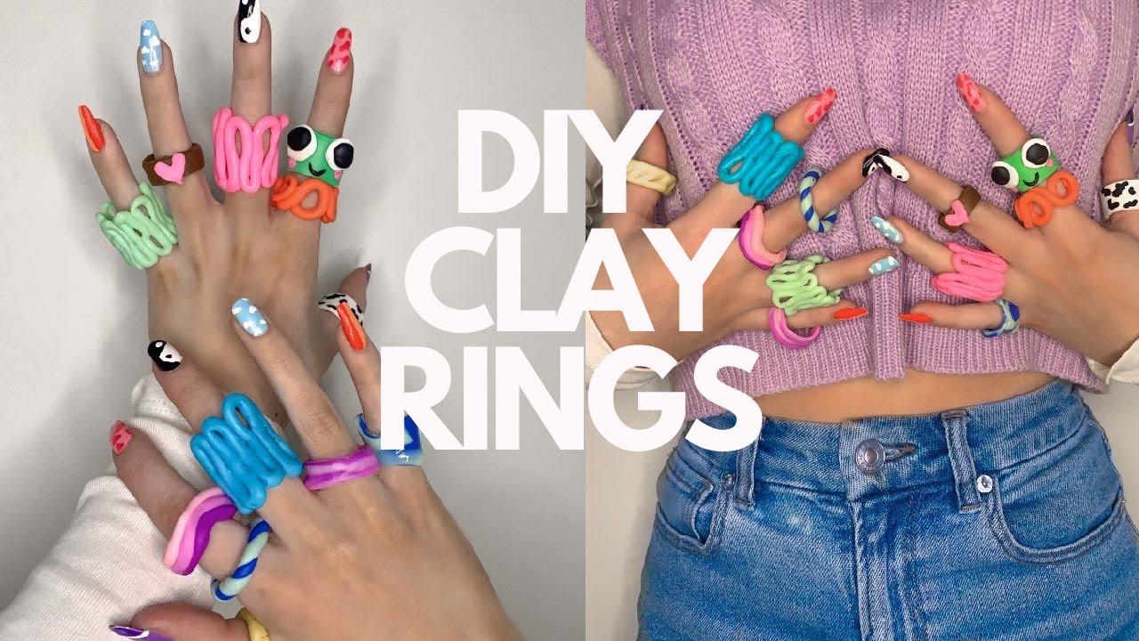 DIY Pinterest Chunky Clay Rings *trendy*