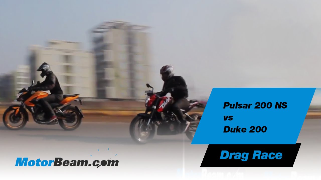 Pulsar 200 NS vs Duke 200 - Drag Race | Motor Beam