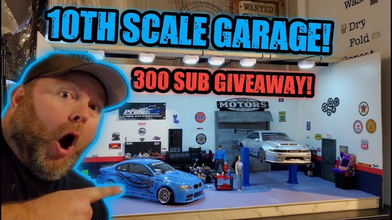 I Built A 10th Scale GARAGE! | 300 Subscriber GIVEAWAY | Channel UPDATES