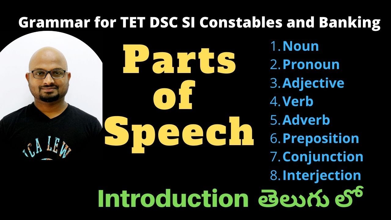 Parts of Speech In English Grammar In Telugu || Parts of Speech in Telugu || English Grammar