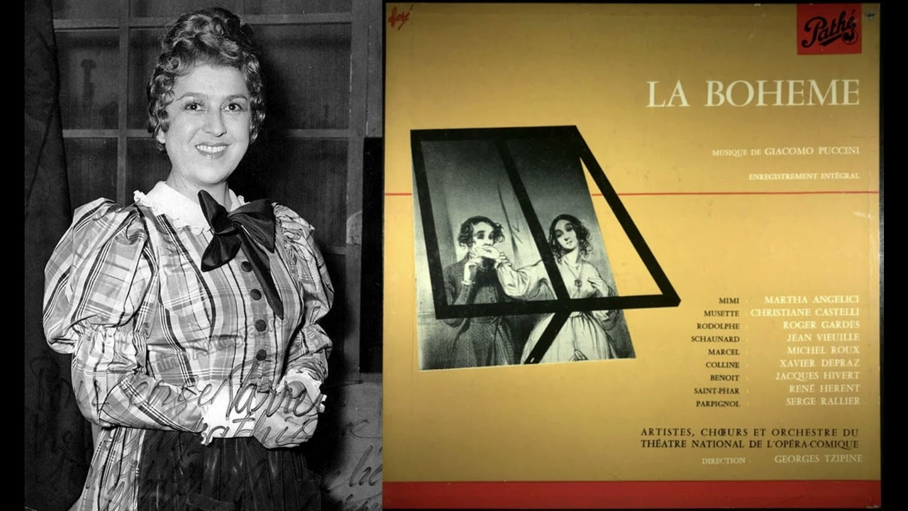 G. Puccini: La Boh&egrave;me (Fra) - M. Angelici, R. Gardes, M. Roux, C. Castelli, dir. G. Tzipine (1955)