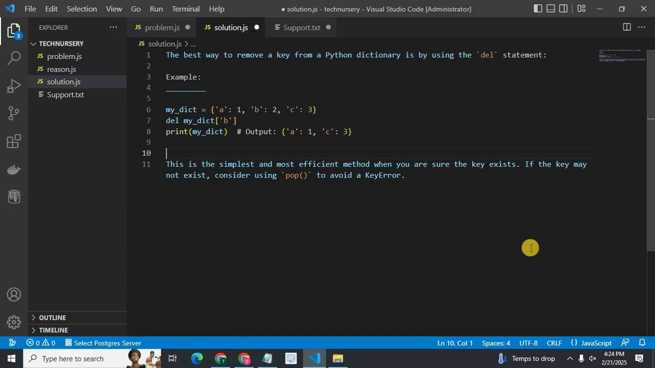 How to Remove a Key from a Python Dictionary (Simple Guide)