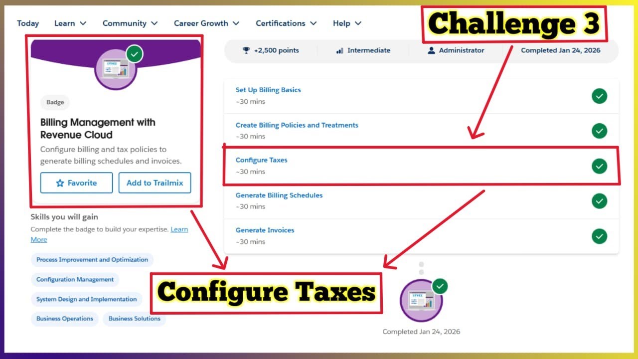 Billing Management with Revenue Cloud | Configure Taxes | Challenge 3