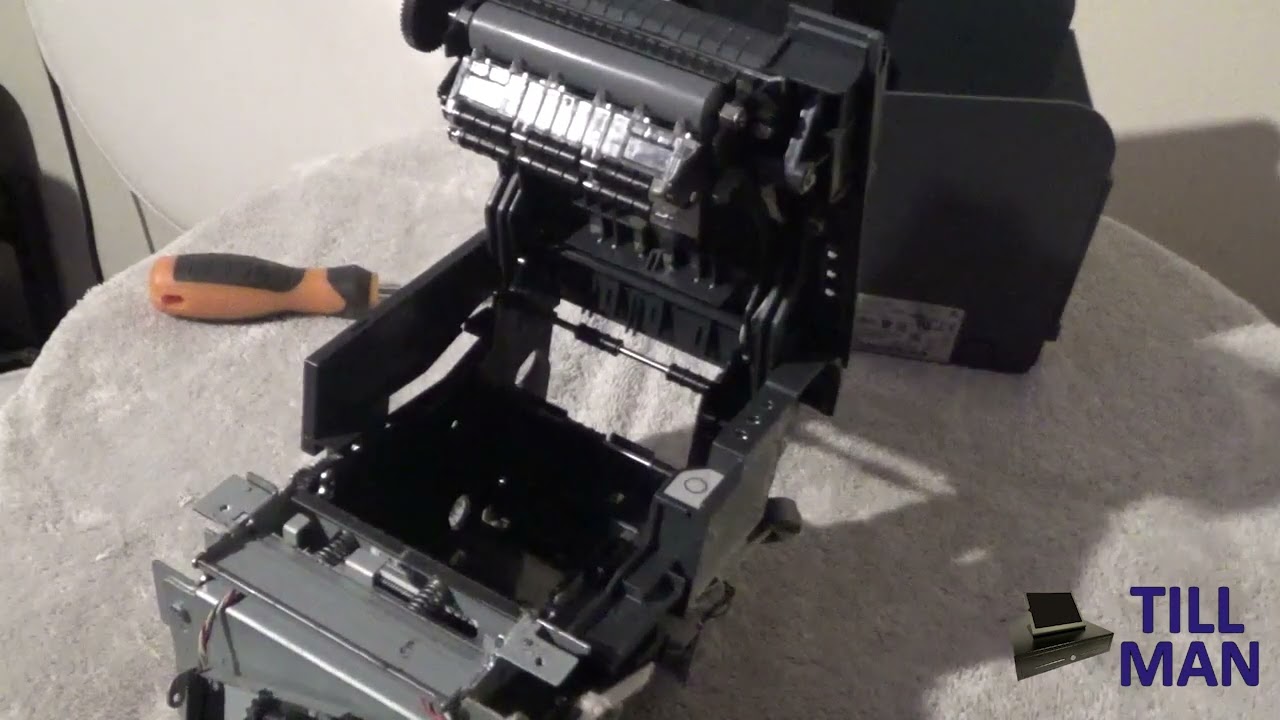 How to repair an Epson TM-L90 Label Printer with a jammed paper lid cover (as seen at McDonalds NZ)