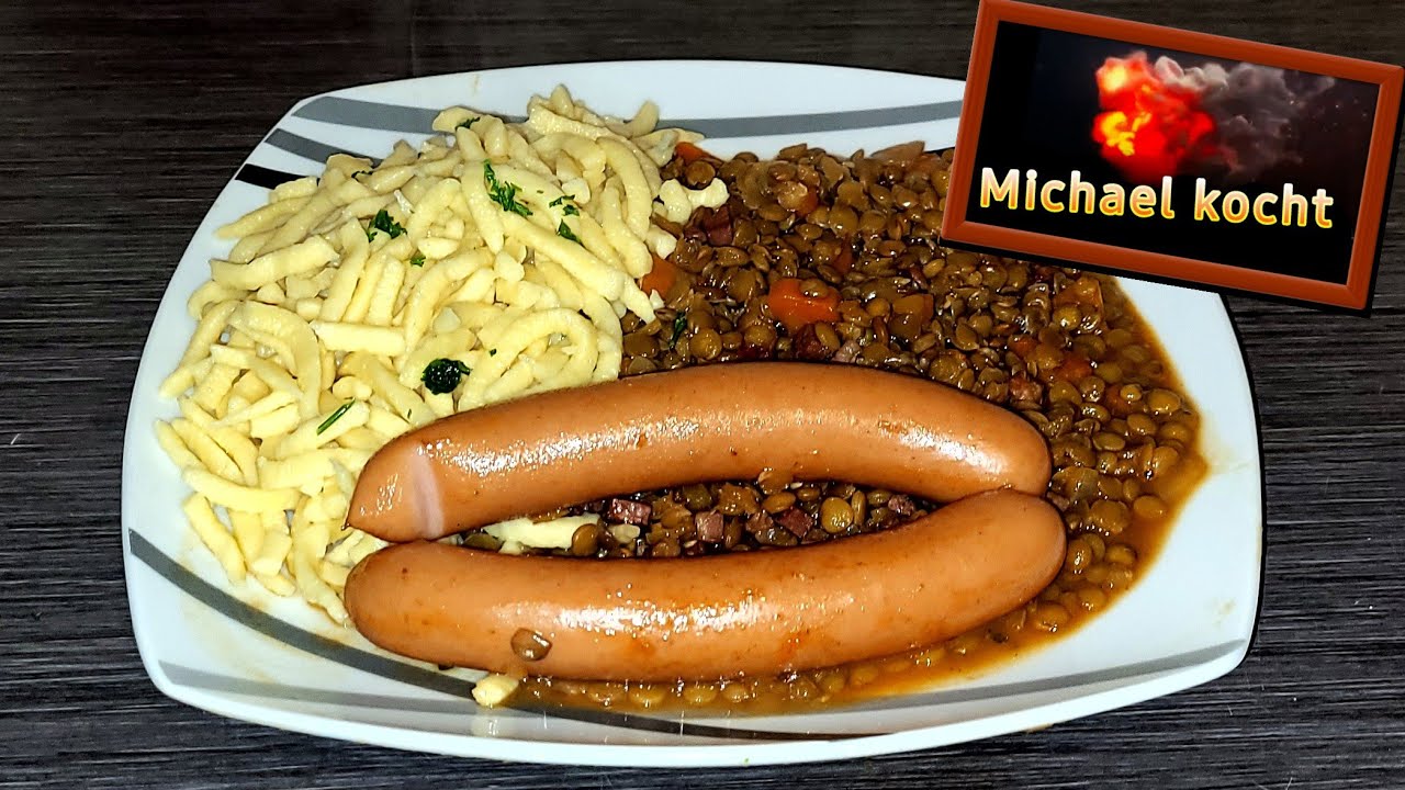 Michael kocht Linsen mit Spätzle schwäbische Art